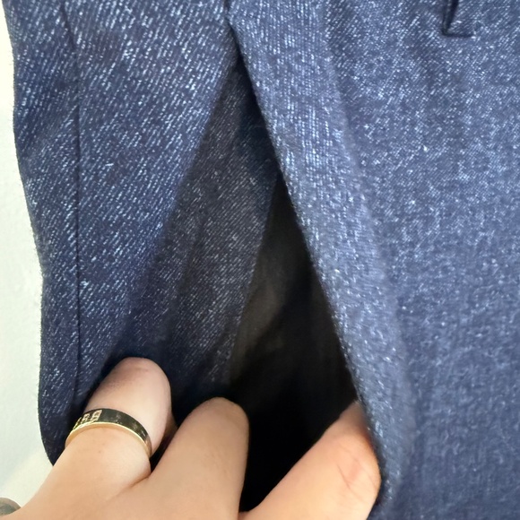 Paisley and Grey Mens Slim Fit Downing Blue Speckle Suit Pants - Picture 10 of 13